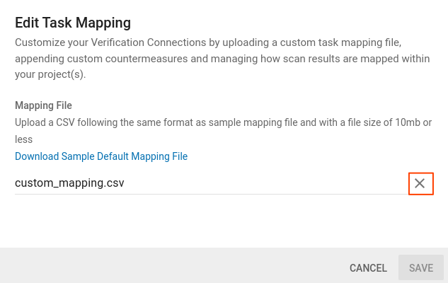 custom task mapping delete