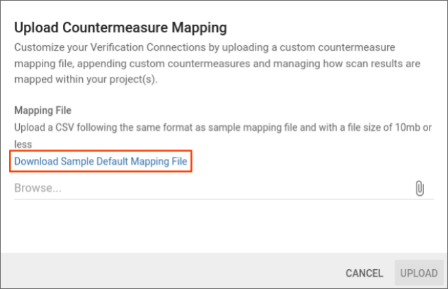 default custom countermeasure mapping
