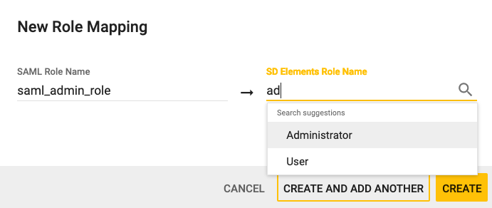 authentication saml role mapping form