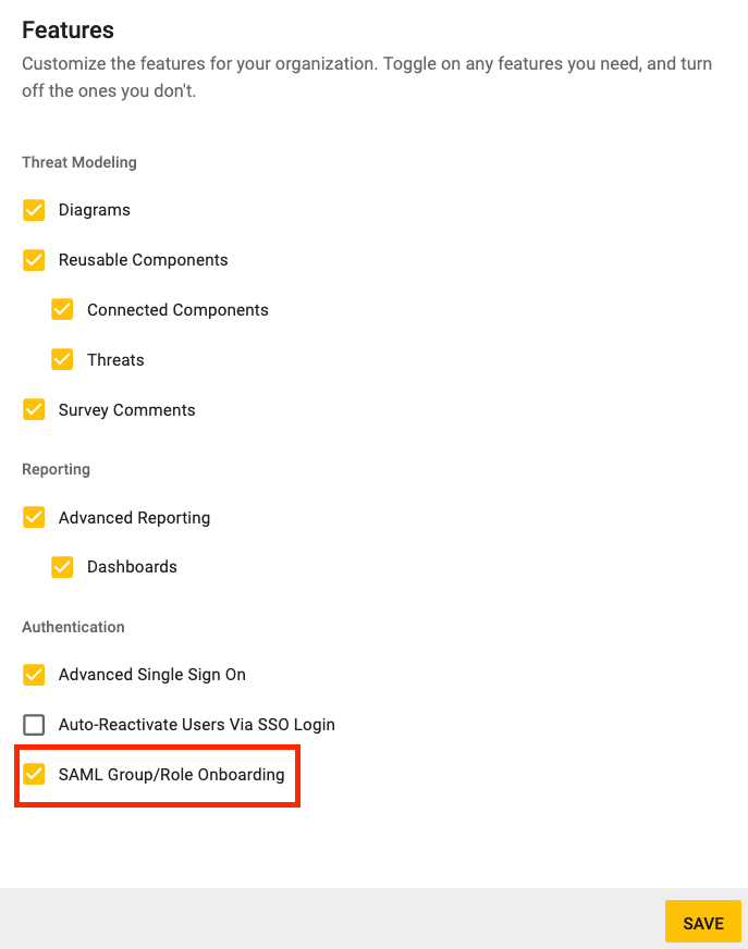 SAML group and role mapping · SD Elements User Guide