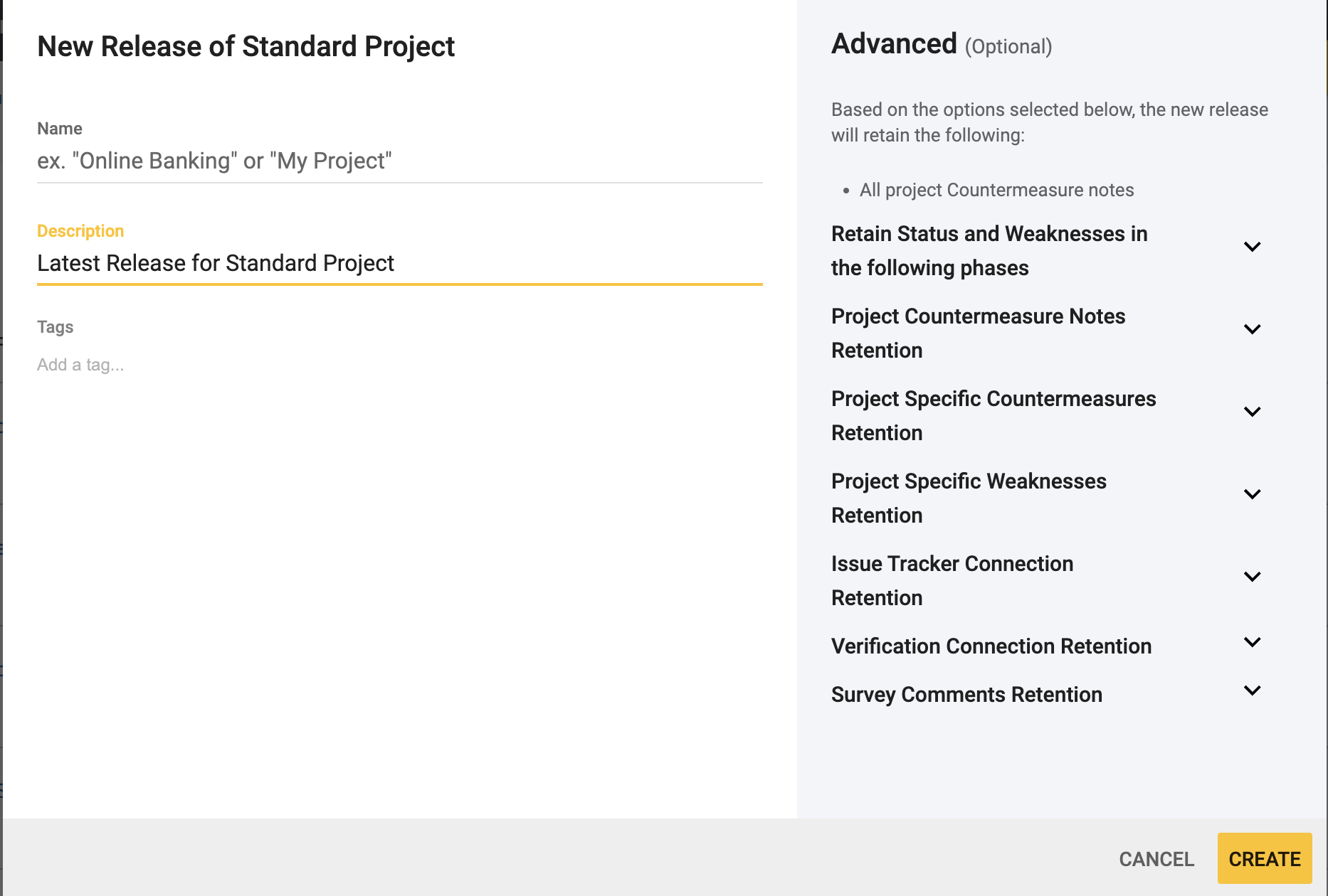 Projects · SD Elements User Guide