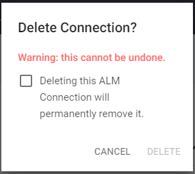 alm connection delete