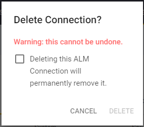 alm connector delete