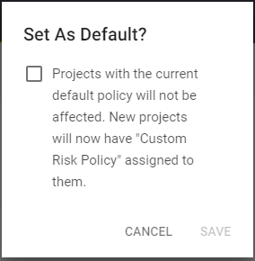 policy default warning