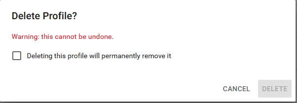 Delete Profile