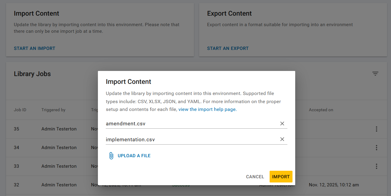 Import Content